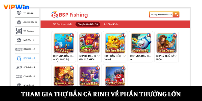 Tham gia Thợ Bắn Cá rinh về phần thưởng lớn